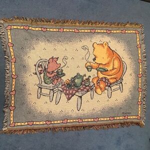 Winnie the Pooh Tea Time Piglet Disney Tapestry Baby Toddler Blanket